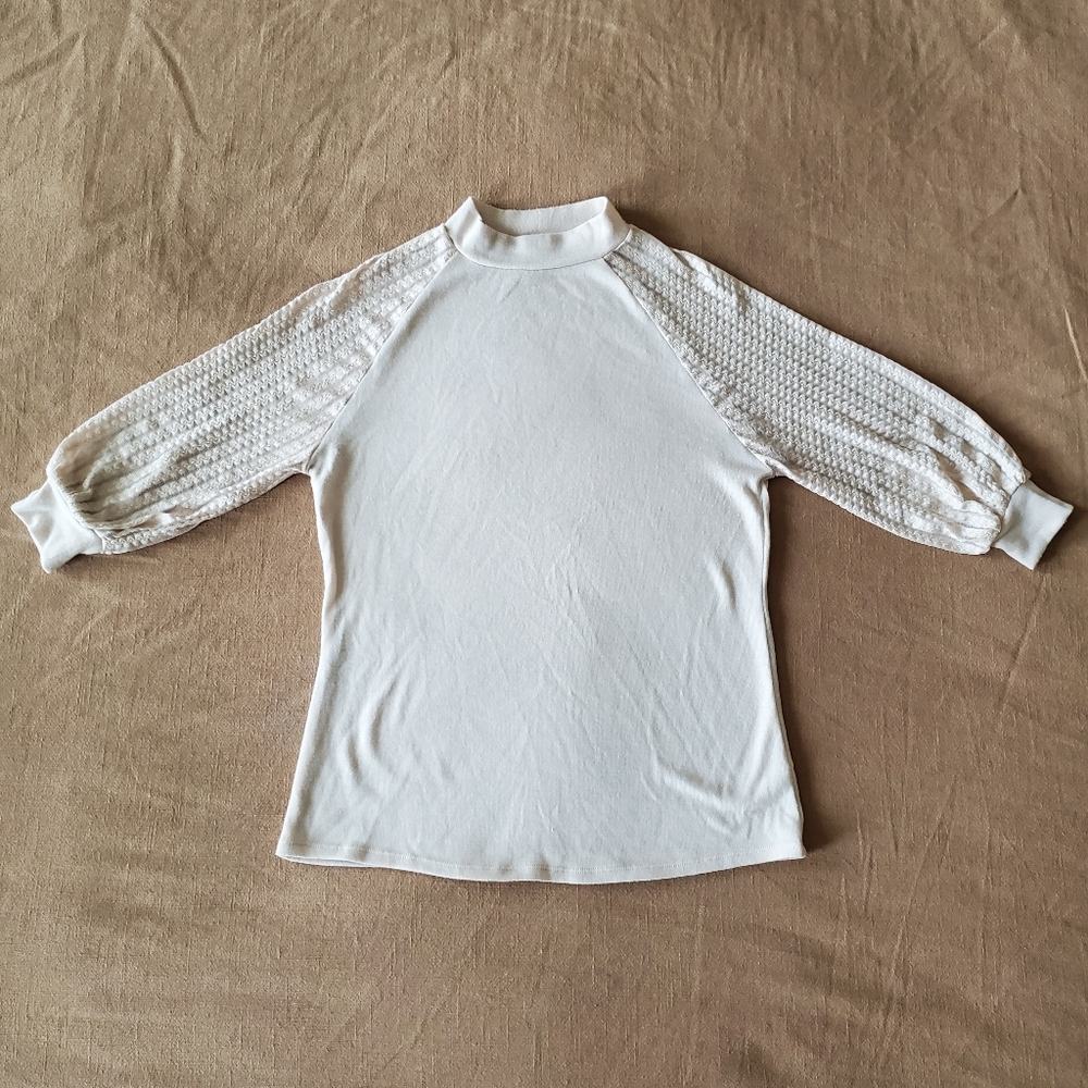 Olivia Blu Cream Blouse Small